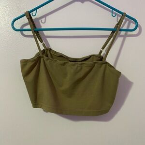 cider green crop top/bandeau